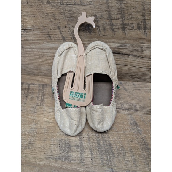 Sanuk Shoes - Sanuk Trippy Toes Ballet Flats Women's Size 9 Tan Fabric Foldable Travel Shoes